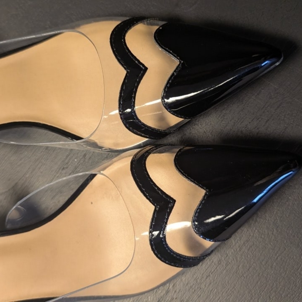 A New Day Black and Cream Pointed Heels - Picture 9 of 9